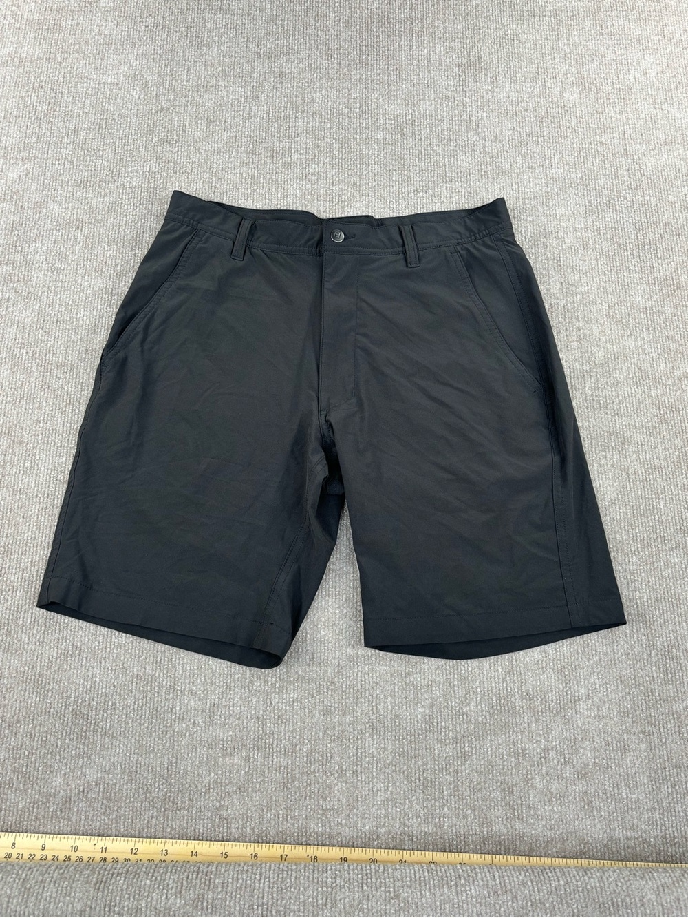FootJoy Chino Golf Shorts Men's 30 Black Performance Stretch Casual 9" Inseam